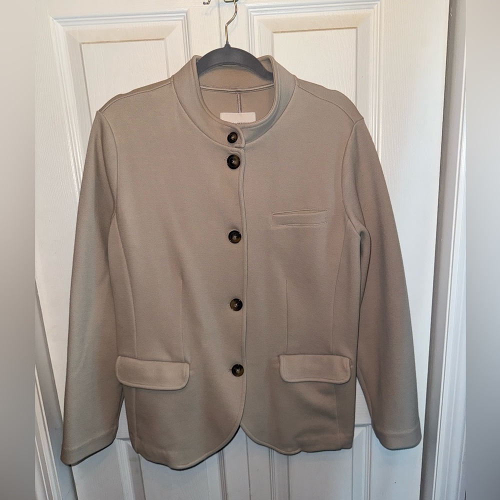 Banana Republic Taupe Button-Up Blazer